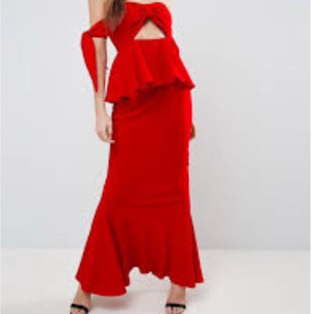 Caribbean red dress